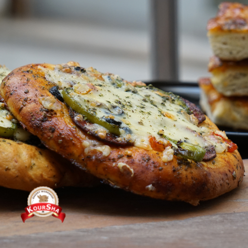 Focaccia Cheese and salami